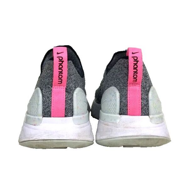 Nike React Phantom Run Flyknit 2-Men Sz 9.5-Crater Gray Running Shoes-CZ7865-100 - Picture 3 of 10